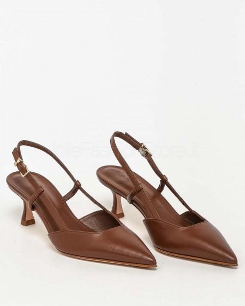 Sergio Levantesi Decollete Slingback Marrone