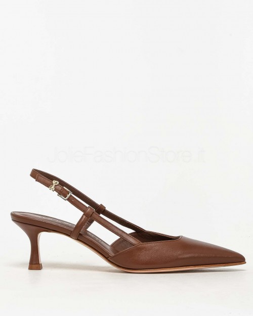 Sergio Levantesi Decollete Slingback Marrone  ELSA 5 CALF BRUCIATO