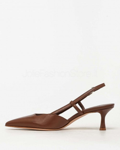 Sergio Levantesi Decollete Slingback Marrone  ELSA 5 CALF BRUCIATO