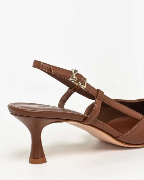 Sergio Levantesi Decollete Slingback Marrone  ELSA 5 CALF BRUCIATO