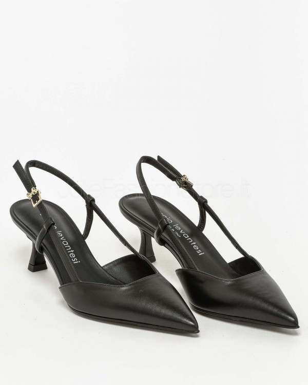 Sergio Levantesi Decollete Slingback Nero  ELSA 5 CALF NERO