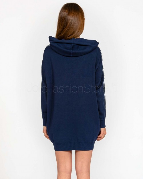 Elisabetta Franchi Sweatshirt Dress with Contrasting Band  AM73S51E2 DK8