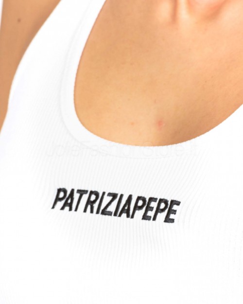 Patrizia Pepe Canotta a Costine Bianco Ottico  8M1617 J216 W103