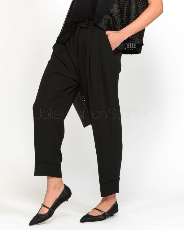 Meimeij PANTALONE NERO  M5PF01 100