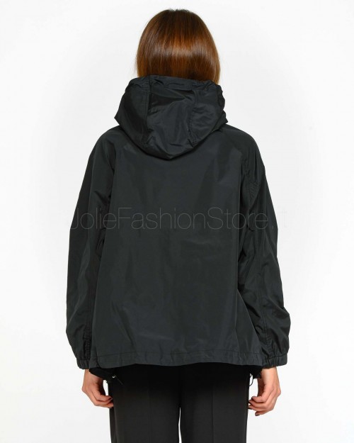 Meimeij Oversized Raincoat with Pockets Black  M5PD04 100