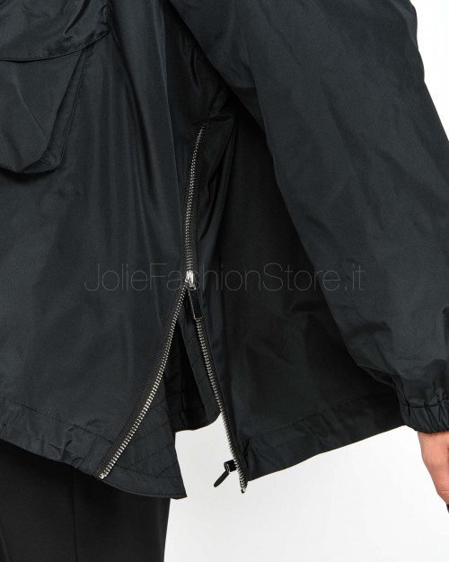 Meimeij Oversized Raincoat with Pockets Black  M5PD04 100