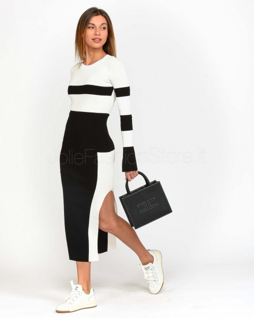 Patrizia Pepe DRESS White/Black  8A1433 K240 X2S5