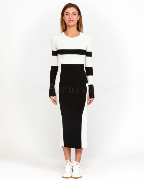 Patrizia Pepe DRESS White/Black  8A1433 K240 X2S5