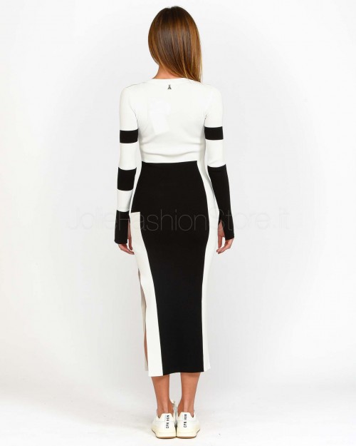 Patrizia Pepe DRESS White/Black  8A1433 K240 X2S5