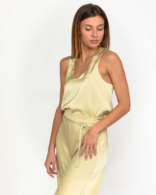 Patrizia Pepe Top in Raso Lucido Modern Beige