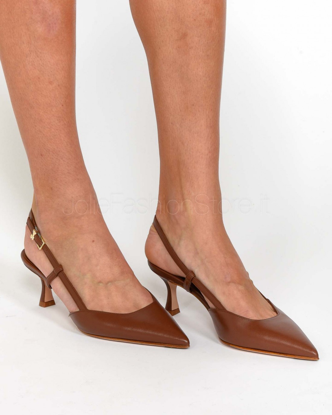 Sergio Levantesi Decollete Slingback Marrone  ELSA 5 CALF BRUCIATO