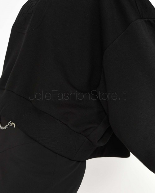 Elisabetta Franchi Felpa in Cotone con Logo in Rilievo  MD00551E2 110