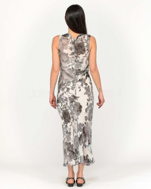 Patrizia Pepe ABITO/DRESS Gray Shadow Flowers  8A1411 A528 FF31