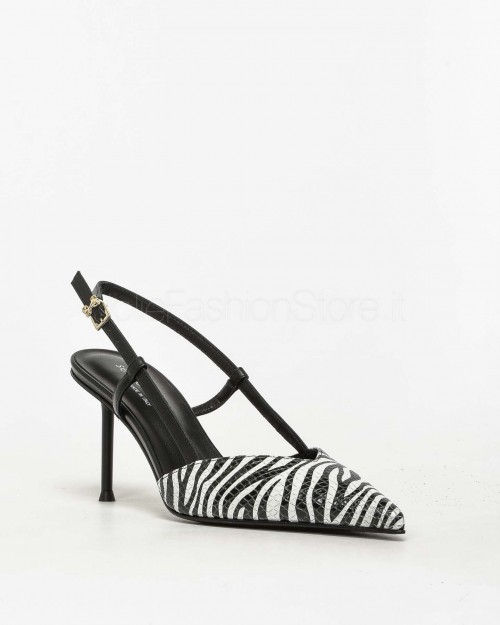 Sergio Levantesi Décolleté Slingback Zebrato  GIULIA ZEBRA BIANCO NERO