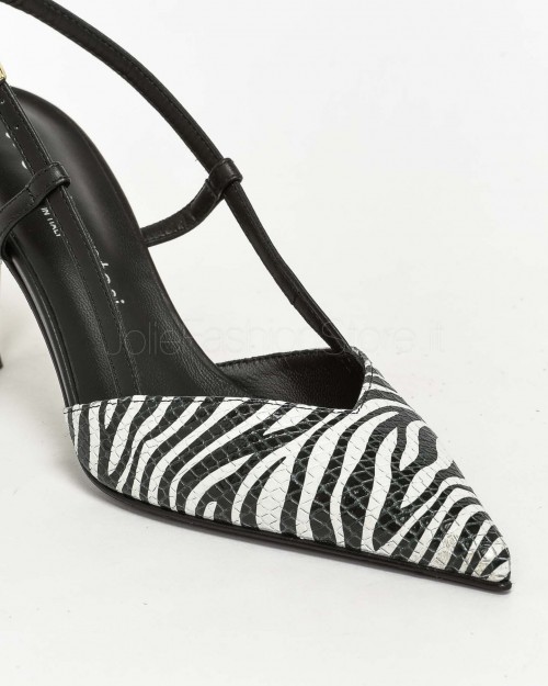 Sergio Levantesi Décolleté Slingback Zebrato  GIULIA ZEBRA BIANCO NERO