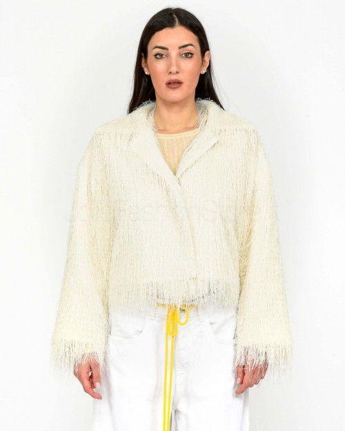 Meimeij OFF WHITE FUR JACKET  M5PAB0 791