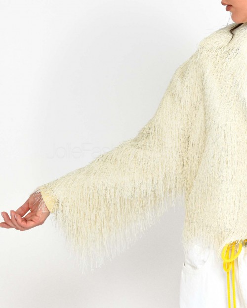 Meimeij OFF WHITE FUR JACKET  M5PAB0 791