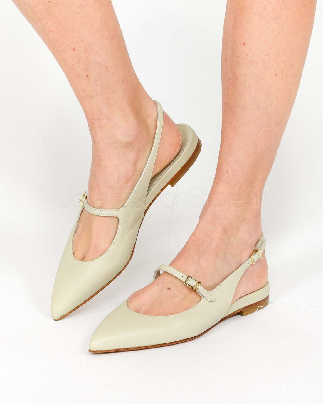 Sergio Levantesi Ballerina Slingback Gesso  FEDE VIRGO SASSO