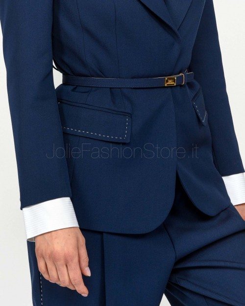 Elisabetta franchi JACKET WITH BELT  GI14051E2 DC8