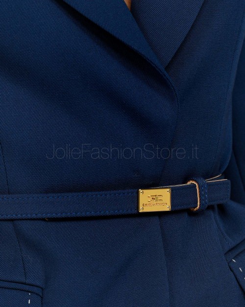 Elisabetta franchi JACKET WITH BELT  GI14051E2 DC8