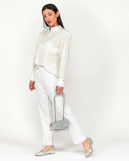 Icon Denim Jeans Modello jill Gamba Dritta Bianco  JILL PT2011