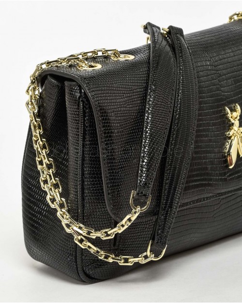 Patrizia Pepe Borsa Stampa Snake Nero  8B0228 L137 K103