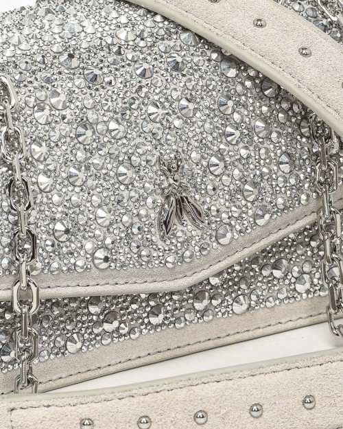 Patrizia Pepe Borsa Strass Silver & Labrador Strass  8B0032 L083 FF45