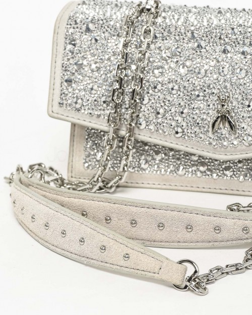 Patrizia Pepe Borsa Strass Silver & Labrador Strass  8B0032 L083 FF45