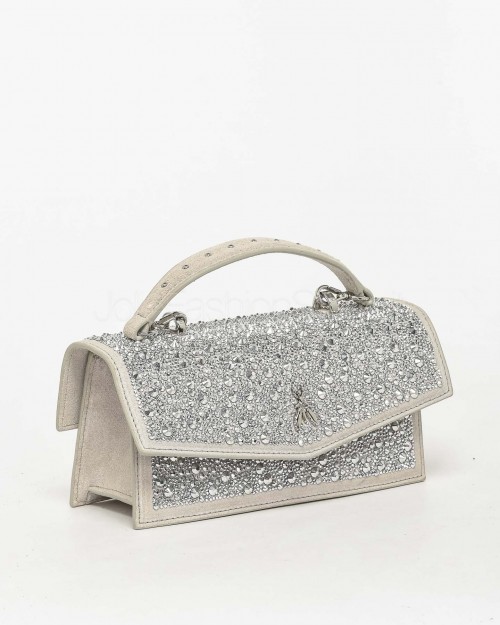 Patrizia Pepe Borsa Strass Silver & Labrador Strass  8B0032 L083 FF45