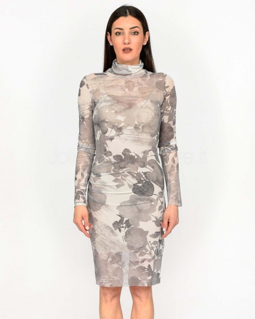 Patrizia Pepe DRESS Gray Shadow Print  8A1410 J254 F4L4