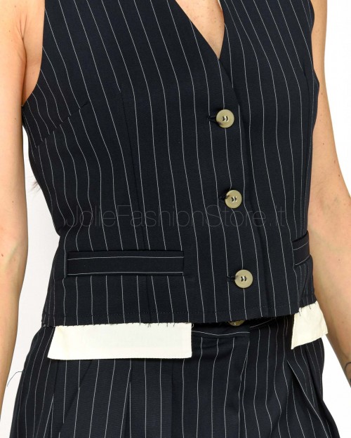 SOLO TRE GILET NAVY  M1D0051 DF NAVY