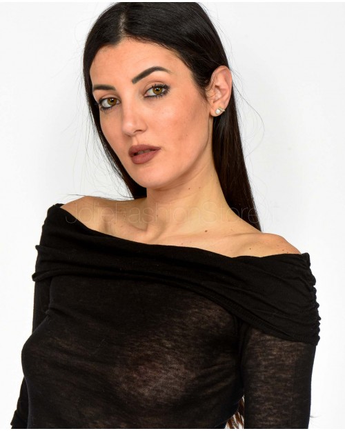 Patrizia Pepe Maglia Nero con Arricciature  8K0254 K239 K103