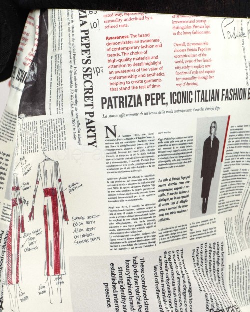 Patrizia Pepe Gonna Stampa Manifesto  8G0453 A550 J4F1