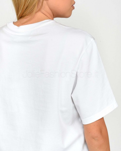 Icon Denim T-shirt Bianco Logo Giallo  SAMMY J805 WHITE