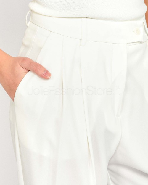 Meimeij Pantalone a Sigaretta Bianco  M5PF01 111