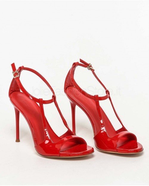 Sergio Levantesi Red Patent Heel Sandal