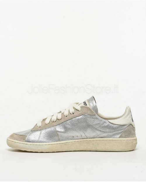 Patrizia Pepe SKIN Sneakers '93 in Nappa Laminata Shiny Silver  2Z0065 L154 S125