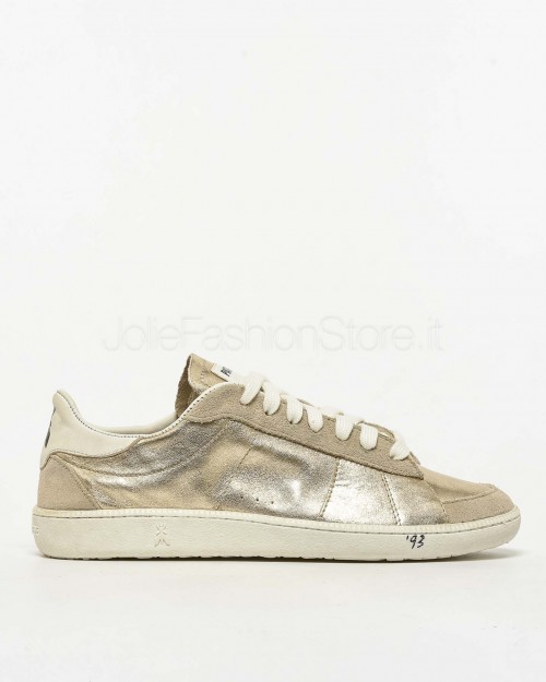 Patrizia Pepe SKIN Sneakers '93 in Nappa Laminata Shiny Gold  2Z0065 L154 Y291