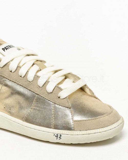 Patrizia Pepe SKIN Sneakers '93 in Nappa Laminata Shiny Gold  2Z0065 L154 Y291