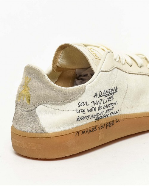 Patrizia Pepe SKIN Sneakers in Nappa con Lettering White  2Z0066 L150 X1RQ