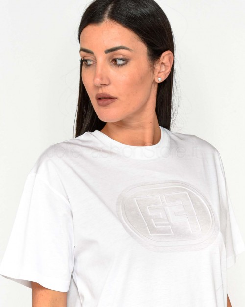 Elisabetta Franchi T-Shirt in Jersey Con Logo Embossed  MA60N51E2 270