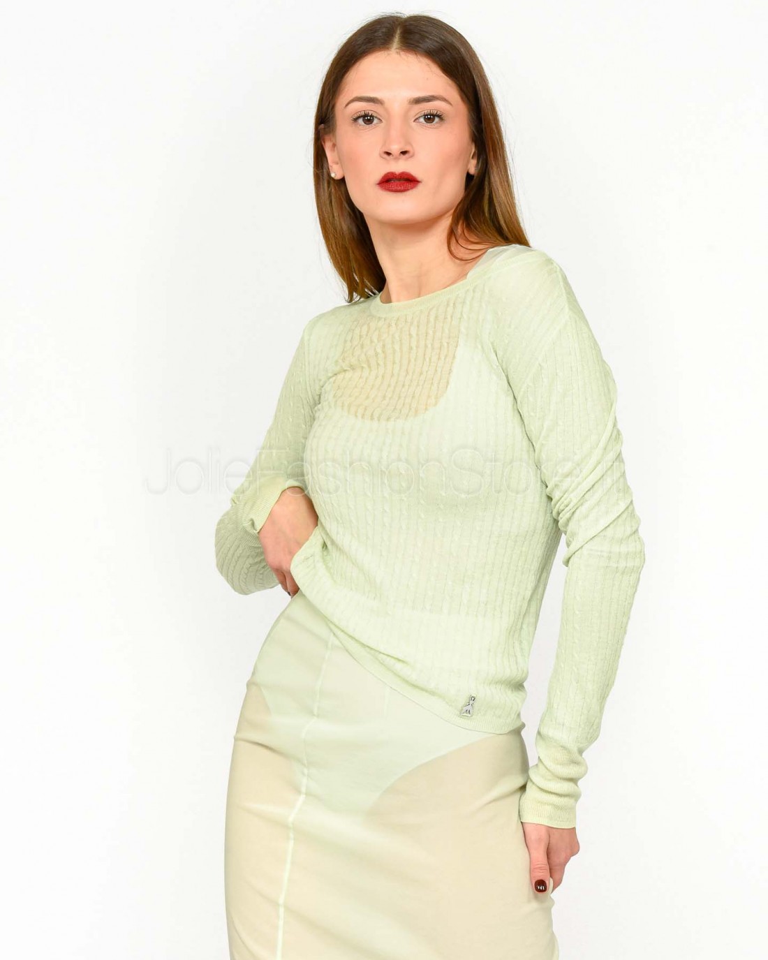 Patrizia Pepe Maglia Super Light Soft Green  8K0264 K034 G596