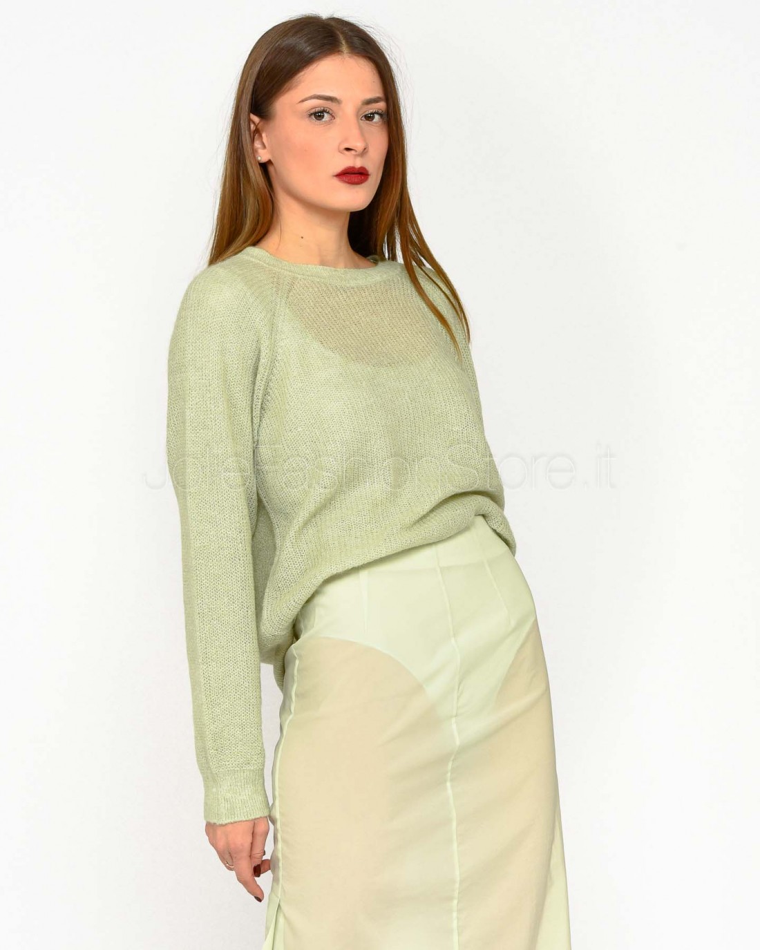 Patrizia Pepe Maglia Morbida Soft Green  8K0283 K248 G603