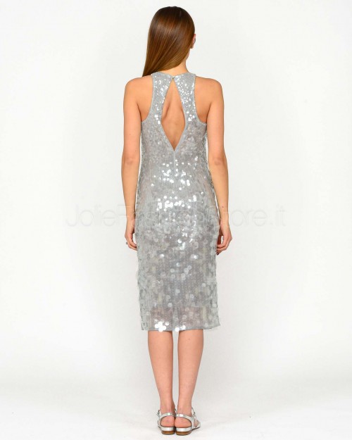 Patrizia Pepe DRESS Glass Grey Sequins  8A1444 J251 S708