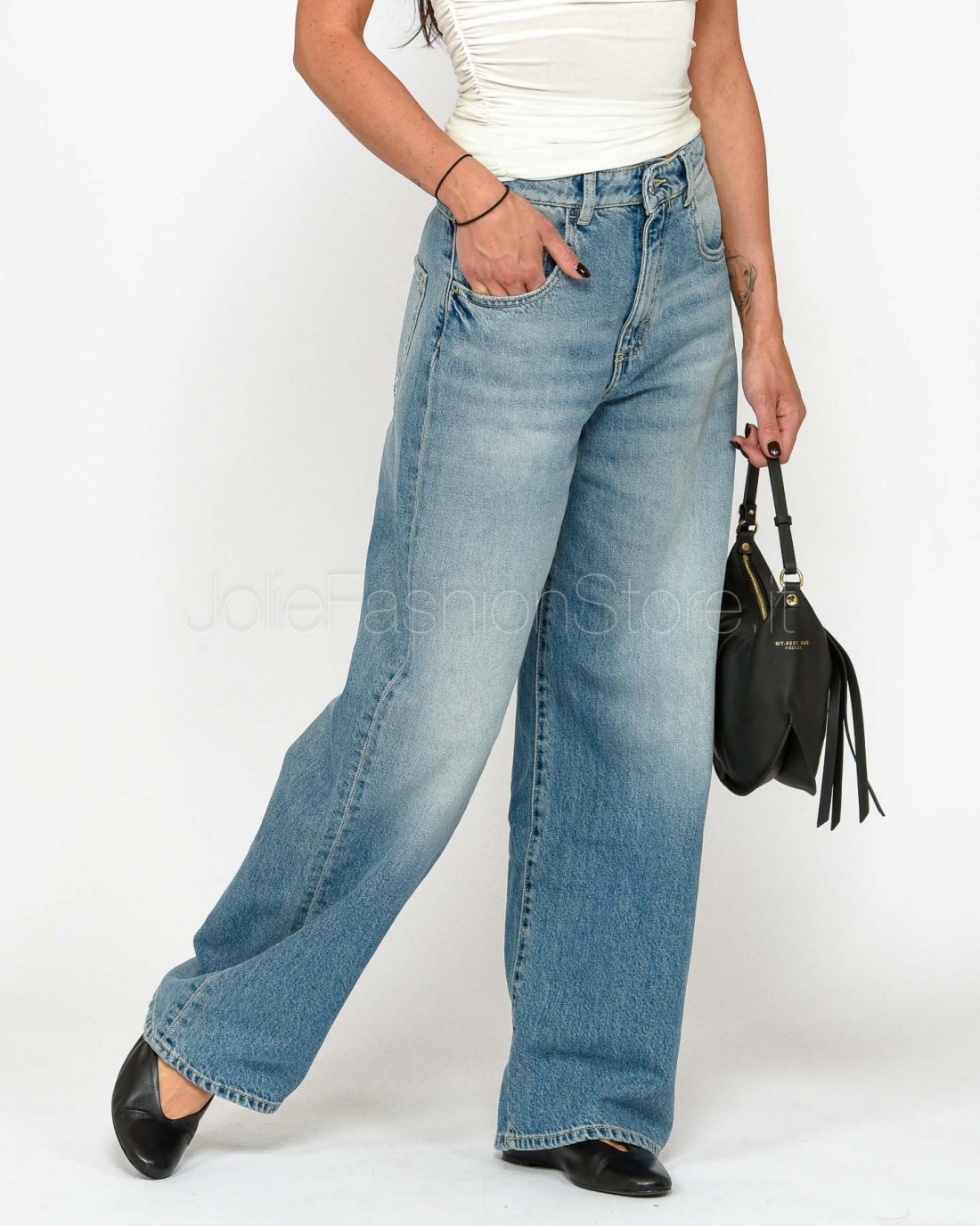 Icon Denim Jeans Model Poppy Vintage Wide Leg  POPPY ID8658