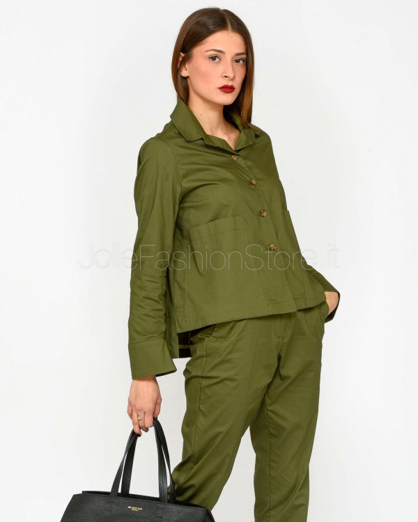 Squad Giacca 4 Bottoni Verde Militare  DONATELLA22511 MLT