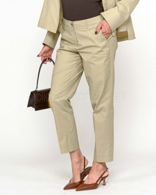 Squad Pantalone Tasche a Filo Beige  IRIS225115 BGE