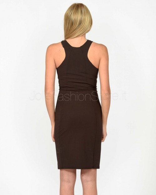 Patrizia Pepe Abito Tubino Stretch Dark Sensual Brown  CA1431 JZ26 B836