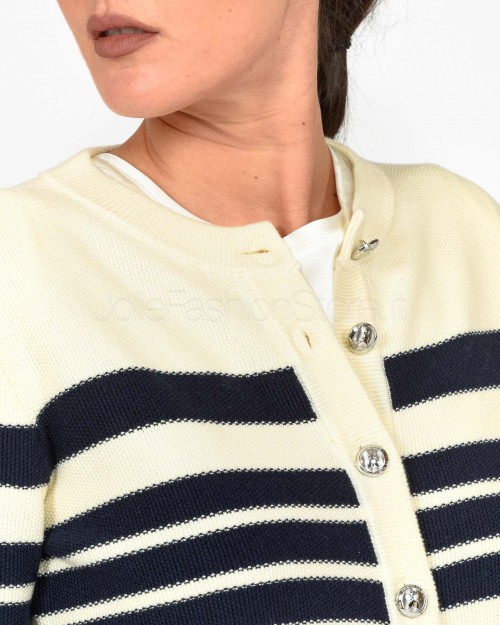 Patrizia Pepe Cardigan a Righe Vanilla/Navy  8K0290 K249 J4E8