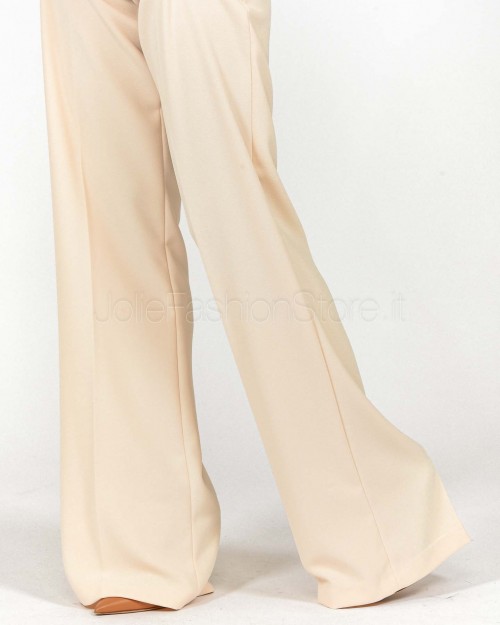 Elisabetta Franchi Pantalone In Crêpe leggero Con Cintura Burro  PA09552E2 193